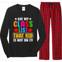 Class List That Kids Back To School Long Sleeve Pajama Set