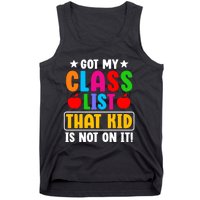 Class List That Kids Back To School Tank Top