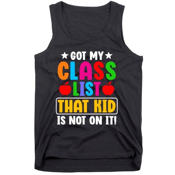 Class List That Kids Back To School Tank Top