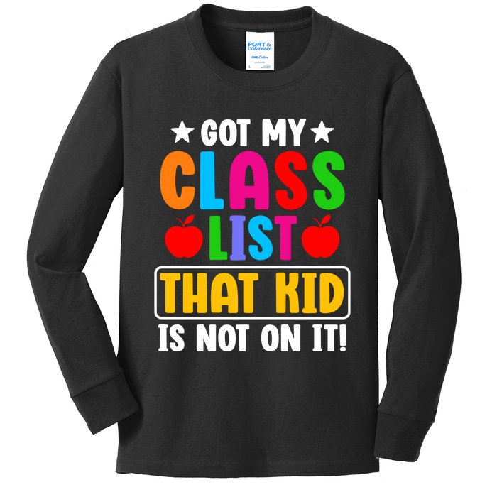 Class List That Kids Back To School Kids Long Sleeve Shirt