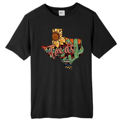 Cute Love Texas State Cactus Sunflower Tall Fusion ChromaSoft Performance T-Shirt