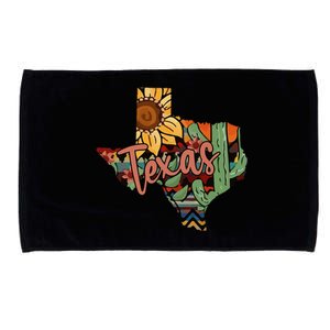 Cute Love Texas State Cactus Sunflower Microfiber Hand Towel