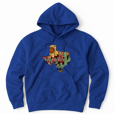 Cute Love Texas State Cactus Sunflower Hoodie