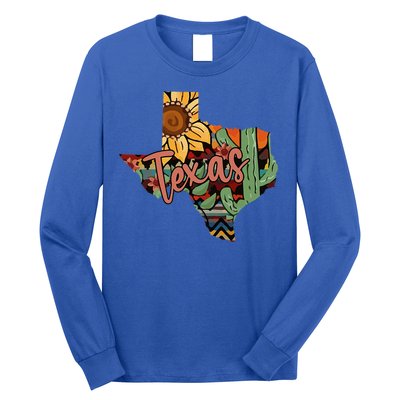 Cute Love Texas State Cactus Sunflower Long Sleeve Shirt