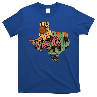 Cute Love Texas State Cactus Sunflower T-Shirt