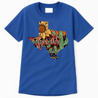 Cute Love Texas State Cactus Sunflower Tall T-Shirt