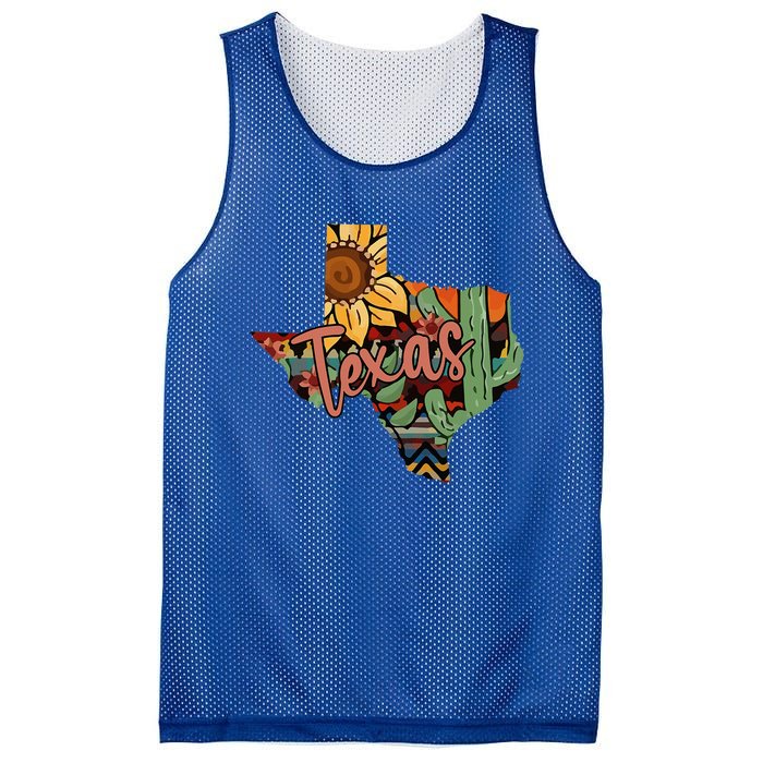 Cute Love Texas State Cactus Sunflower Mesh Reversible Basketball Jersey Tank