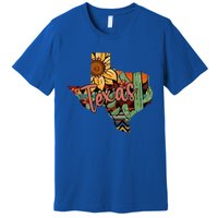 Cute Love Texas State Cactus Sunflower Premium T-Shirt