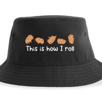 Capybara Lover This Is How I Roll Capybara Gift Sustainable Bucket Hat