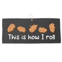 Capybara Lover This Is How I Roll Capybara Gift Large Microfiber Waffle Golf Towel