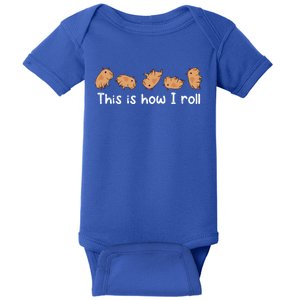 Capybara Lover This Is How I Roll Capybara Gift Baby Bodysuit