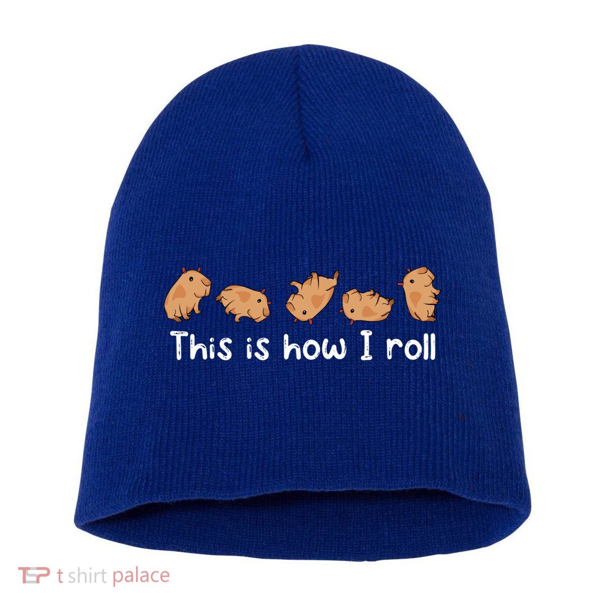 Capybara Lover This Is How I Roll Capybara Gift Short Acrylic Beanie