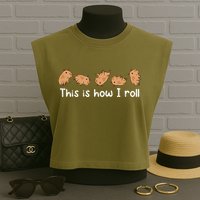 Capybara Lover This Is How I Roll Capybara Gift Garment-Dyed Women's Muscle Tee