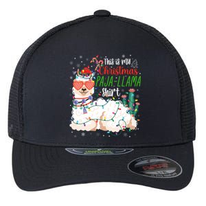 Christmas Llama This Is My Christmas Pajama Funny Gift Flexfit Unipanel Trucker Cap