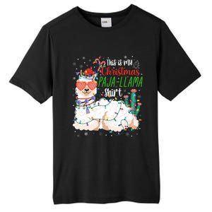 Christmas Llama This Is My Christmas Pajama Funny Gift Tall Fusion ChromaSoft Performance T-Shirt