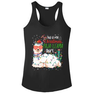 Christmas Llama This Is My Christmas Pajama Funny Gift Ladies PosiCharge Competitor Racerback Tank