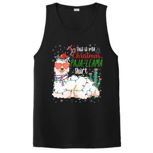 Christmas Llama This Is My Christmas Pajama Funny Gift PosiCharge Competitor Tank