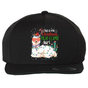 Christmas Llama This Is My Christmas Pajama Funny Gift Wool Snapback Cap