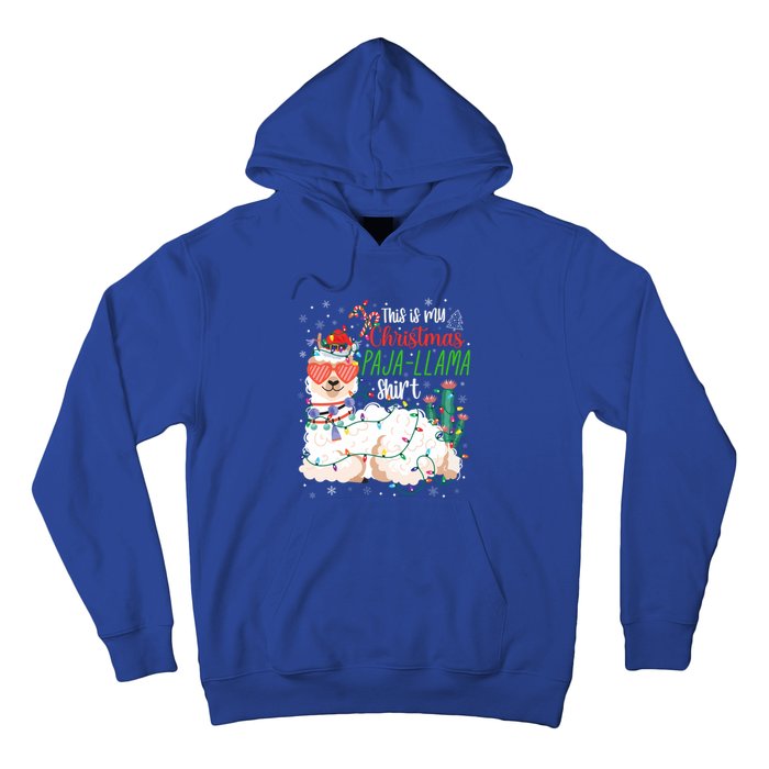 Christmas Llama This Is My Christmas Pajama Funny Gift Hoodie