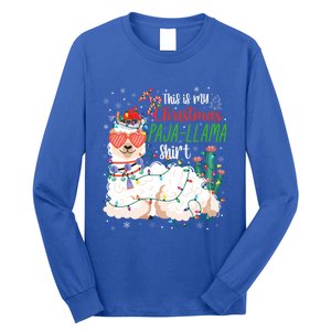 Christmas Llama This Is My Christmas Pajama Funny Gift Long Sleeve Shirt