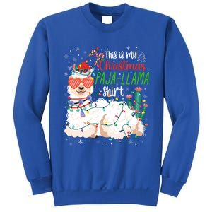 Christmas Llama This Is My Christmas Pajama Funny Gift Sweatshirt