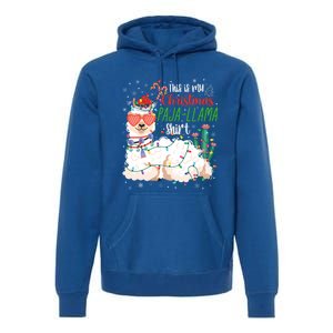 Christmas Llama This Is My Christmas Pajama Funny Gift Premium Hoodie