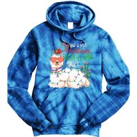 Christmas Llama This Is My Christmas Pajama Funny Gift Tie Dye Hoodie