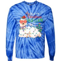 Christmas Llama This Is My Christmas Pajama Funny Gift Tie-Dye Long Sleeve Shirt