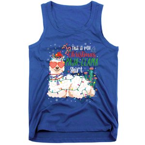 Christmas Llama This Is My Christmas Pajama Funny Gift Tank Top