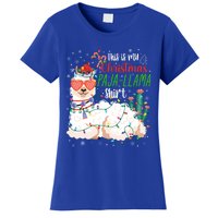 Christmas Llama This Is My Christmas Pajama Funny Gift Women's T-Shirt