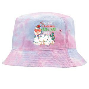 Christmas Llama This Is My Christmas Pajama Funny Gift Tie-Dyed Bucket Hat