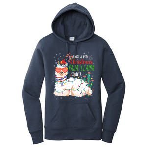 Christmas Llama This Is My Christmas Pajama Funny Gift Women's Pullover Hoodie