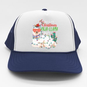 Christmas Llama This Is My Christmas Pajama Funny Gift Trucker Hat