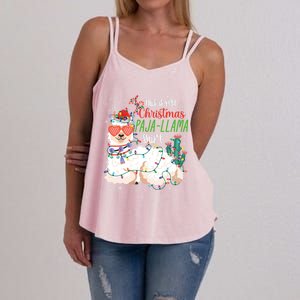 Christmas Llama This Is My Christmas Pajama Funny Gift Women's Strappy Tank