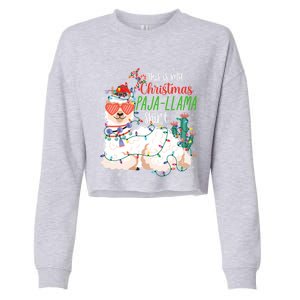 Christmas Llama This Is My Christmas Pajama Funny Gift Cropped Pullover Crew