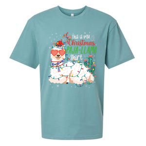 Christmas Llama This Is My Christmas Pajama Funny Gift Sueded Cloud Jersey T-Shirt