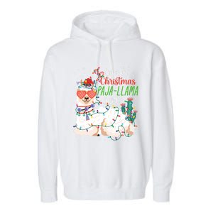 Christmas Llama This Is My Christmas Pajama Funny Gift Garment-Dyed Fleece Hoodie