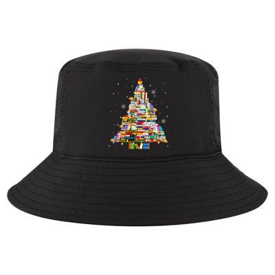 Christmas Library Tree Lights For Librarian And Book Lover Cool Comfort Performance Bucket Hat