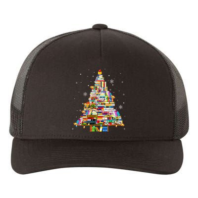 Christmas Library Tree Lights For Librarian And Book Lover Yupoong Adult 5-Panel Trucker Hat