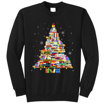 Christmas Library Tree Lights For Librarian And Book Lover Sweatshirt