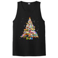 Christmas Library Tree Lights For Librarian And Book Lover PosiCharge Competitor Tank