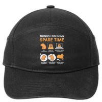 Capybara Lover Things I Do In My Spare Time 7-Panel Snapback Hat