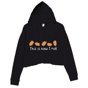 Capybara Lover This Is How I Roll Capybara Crop Fleece Hoodie