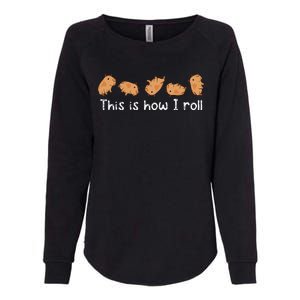 Capybara Lover This Is How I Roll Capybara Womens California Wash Sweatshirt