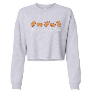 Capybara Lover This Is How I Roll Capybara Cropped Pullover Crew