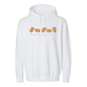 Capybara Lover This Is How I Roll Capybara Garment-Dyed Fleece Hoodie