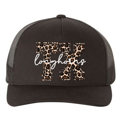 Cheetah Longhorns Tx Longhorn Bella Yupoong Adult 5-Panel Trucker Hat