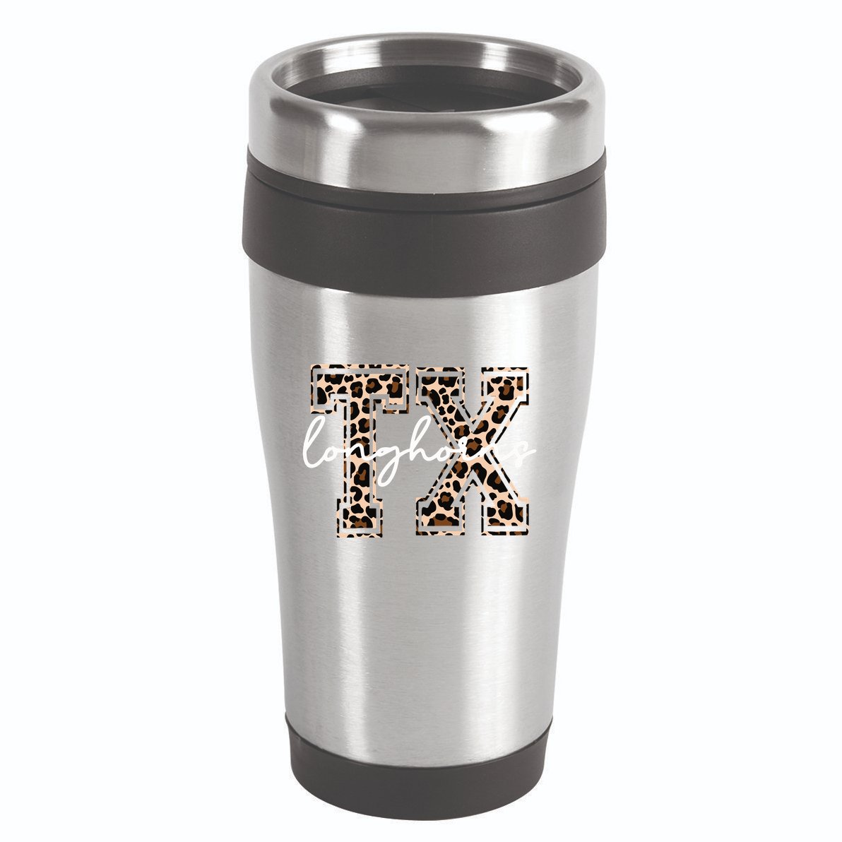 Cheetah Longhorns Tx Longhorn Bella 16oz Travel Tumbler