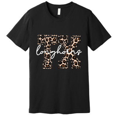 Cheetah Longhorns Tx Longhorn Bella Premium T-Shirt