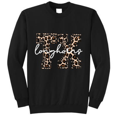 Cheetah Longhorns Tx Longhorn Bella Tall Sweatshirt